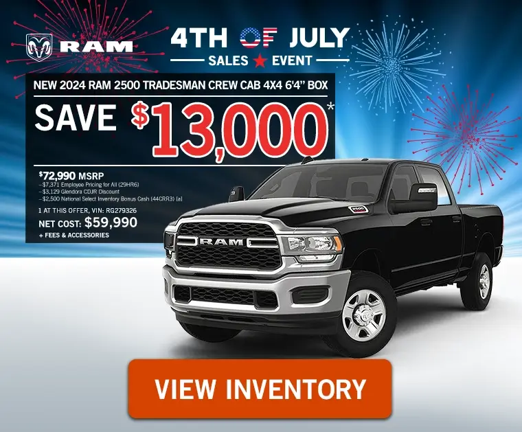 New 2024 RAM 2500 Tradesman Crew Cab 4x4 6'4” Box