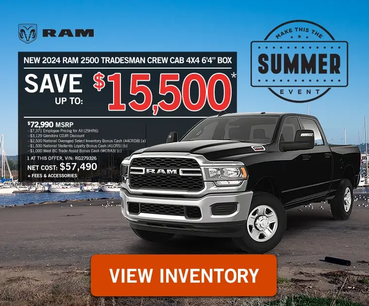 New 2024 RAM 2500 Tradesman Crew Cab 4x4 6'4” Box