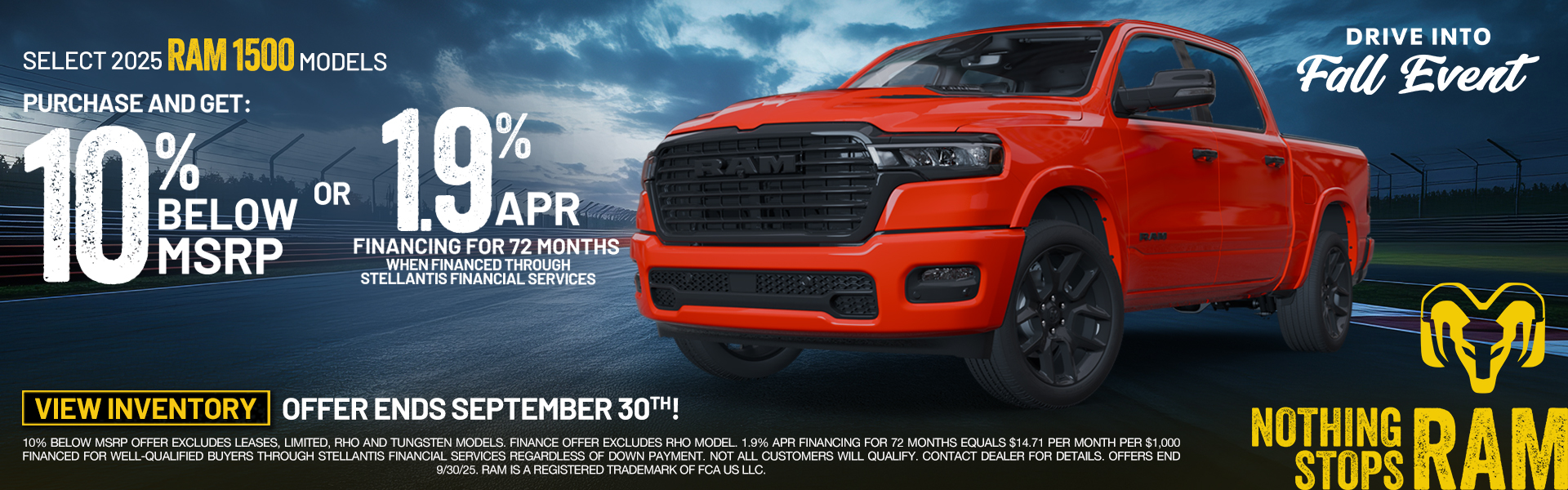 Drive Into Fall Event RAM