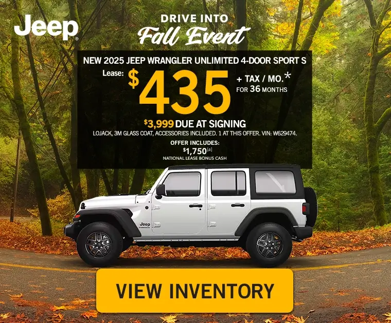 New 2025 Jeep Wrangler Unlimited 4-door Sport S