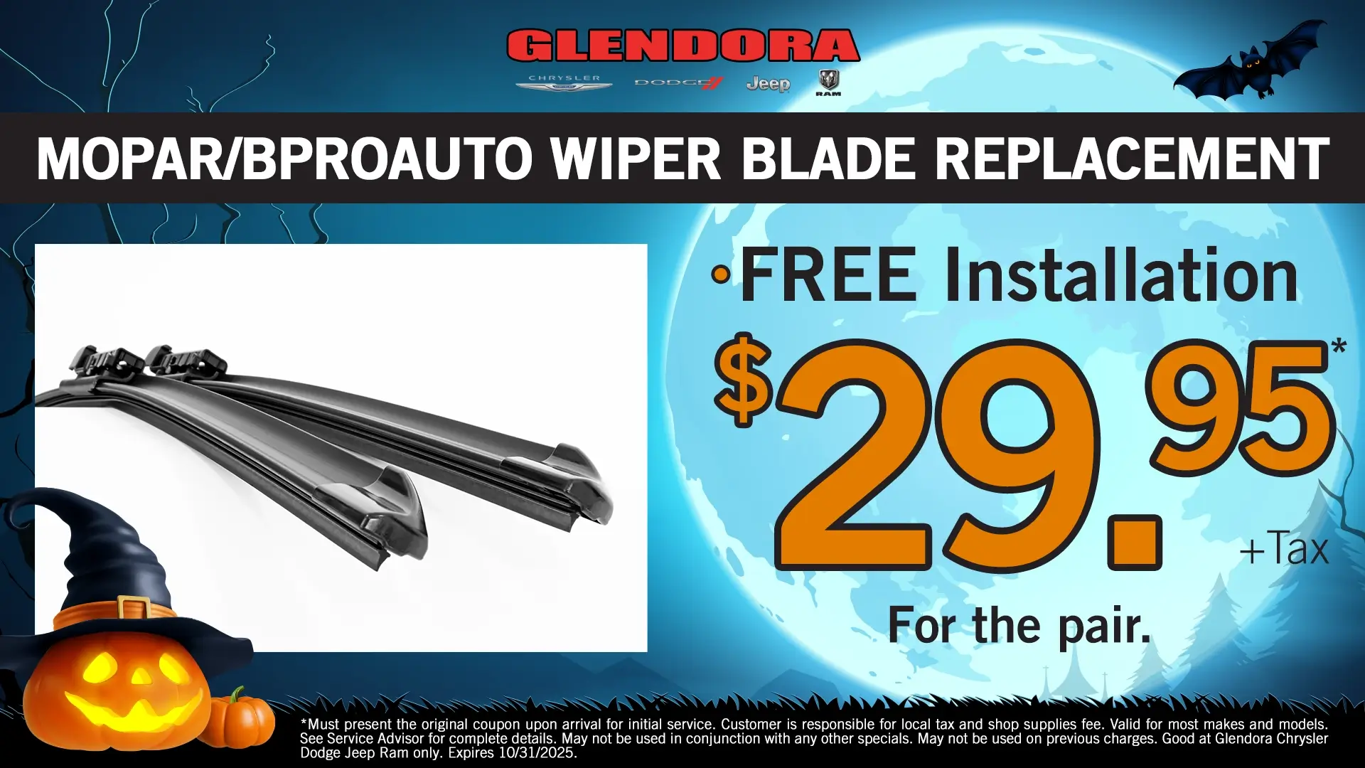 MOPAR/BPROAUTO Wiper Blade Replacement