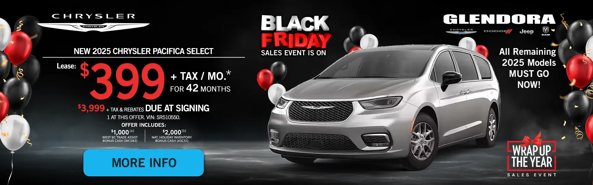 Black Friday Chrysler Pacifica Lease Special