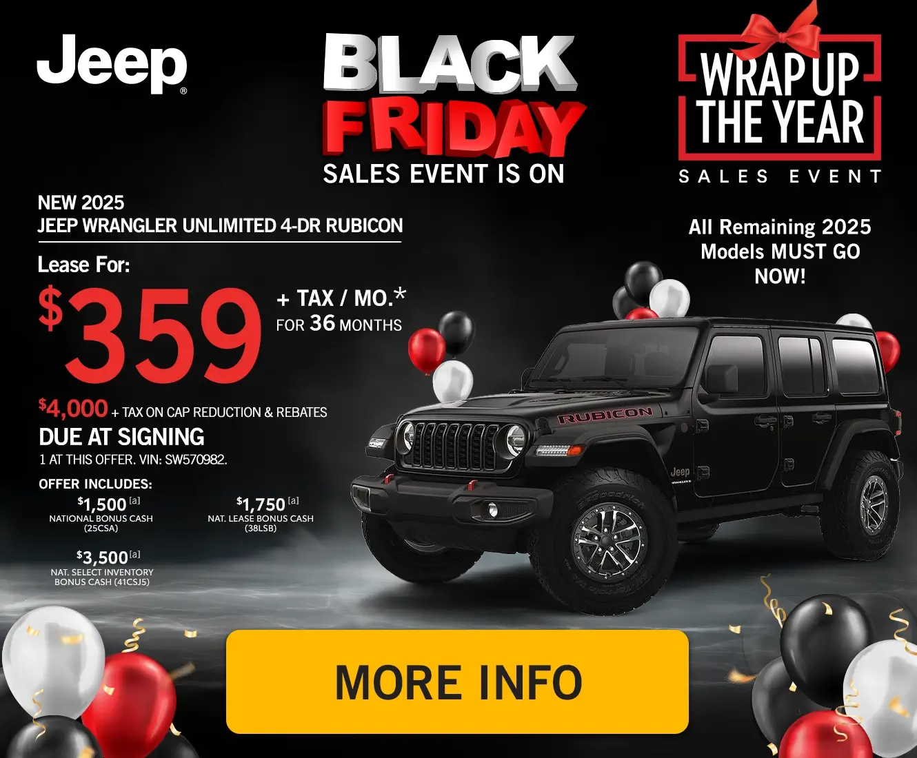 New 2025 Jeep Wrangler Unlimited 4-Door Rubicon