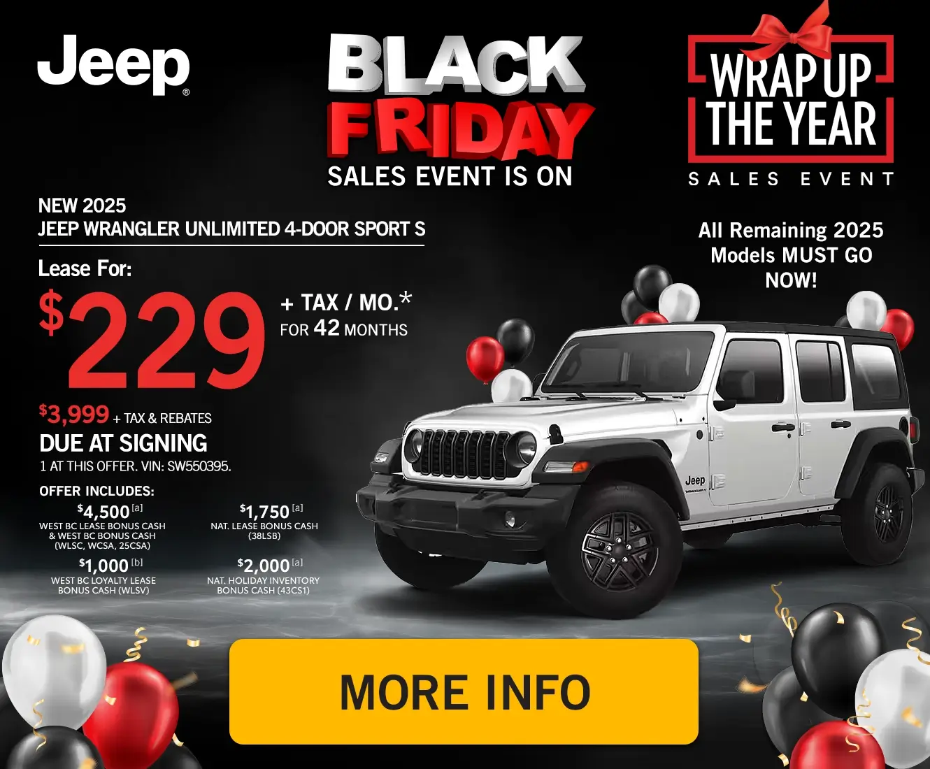 New 2025 Jeep Wrangler Unlimited Wrangler 4-door Sport S