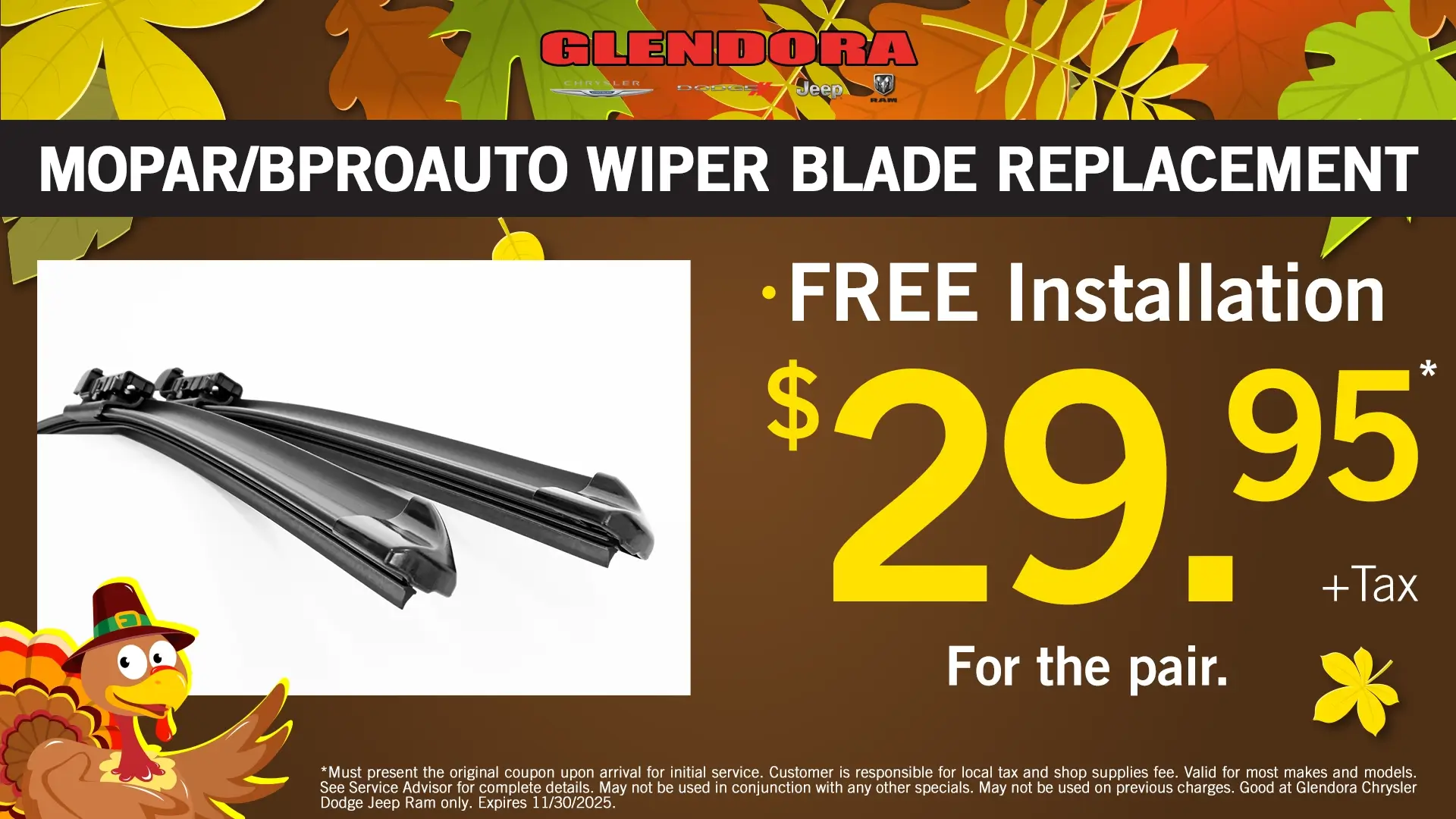 MOPAR/BPROAUTO Wiper Blade Replacement