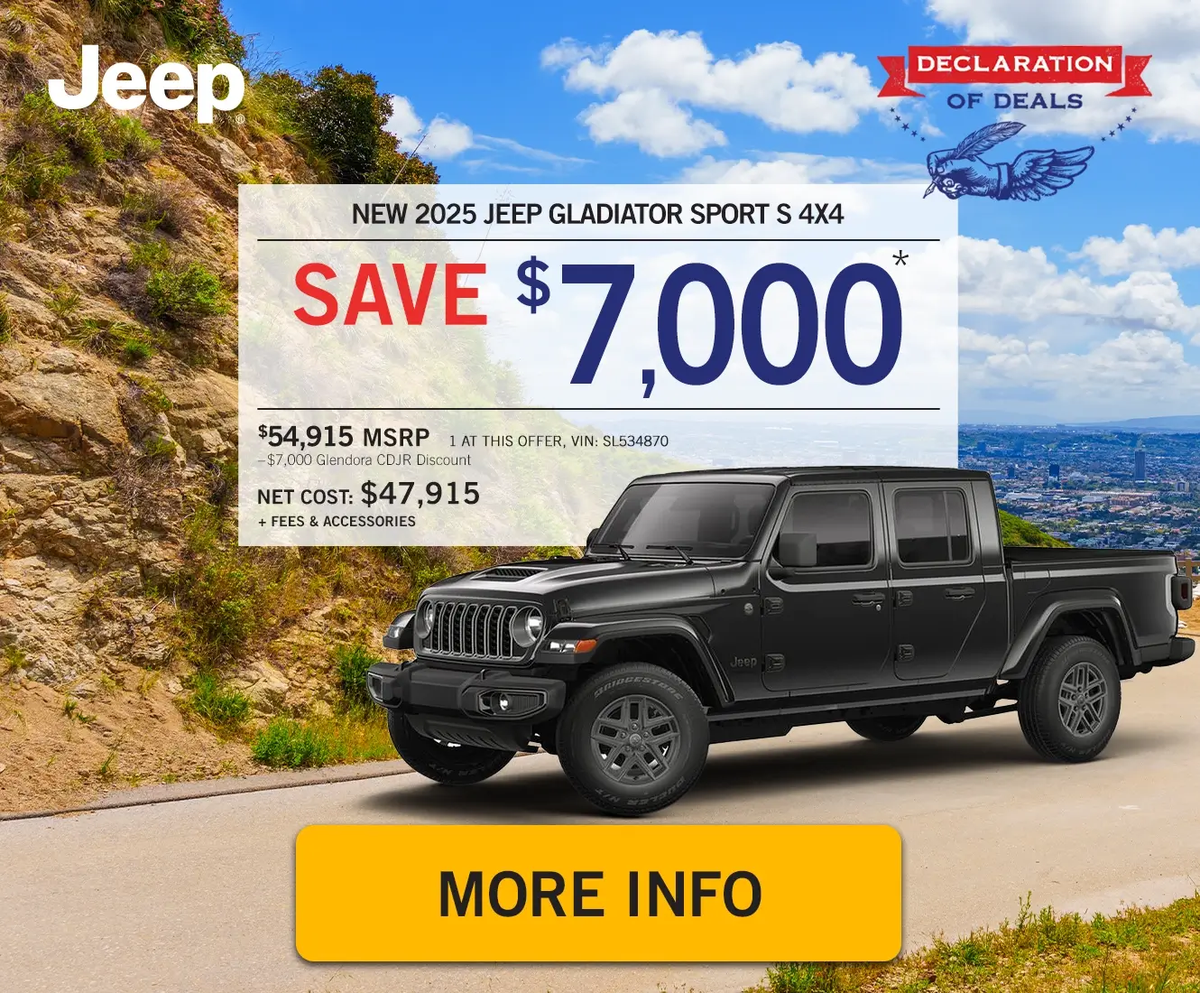 New 2025 Jeep Gladiator Sport S 4x4