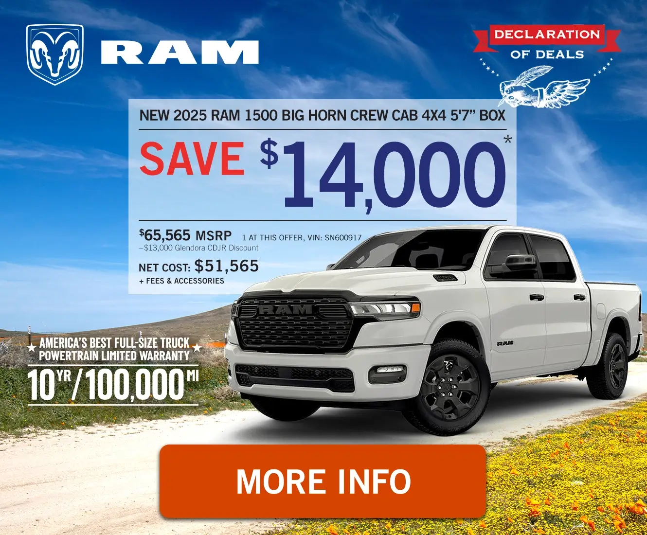 New 2025 RAM 1500 Big Horn Crew Cab 4x4 5'7