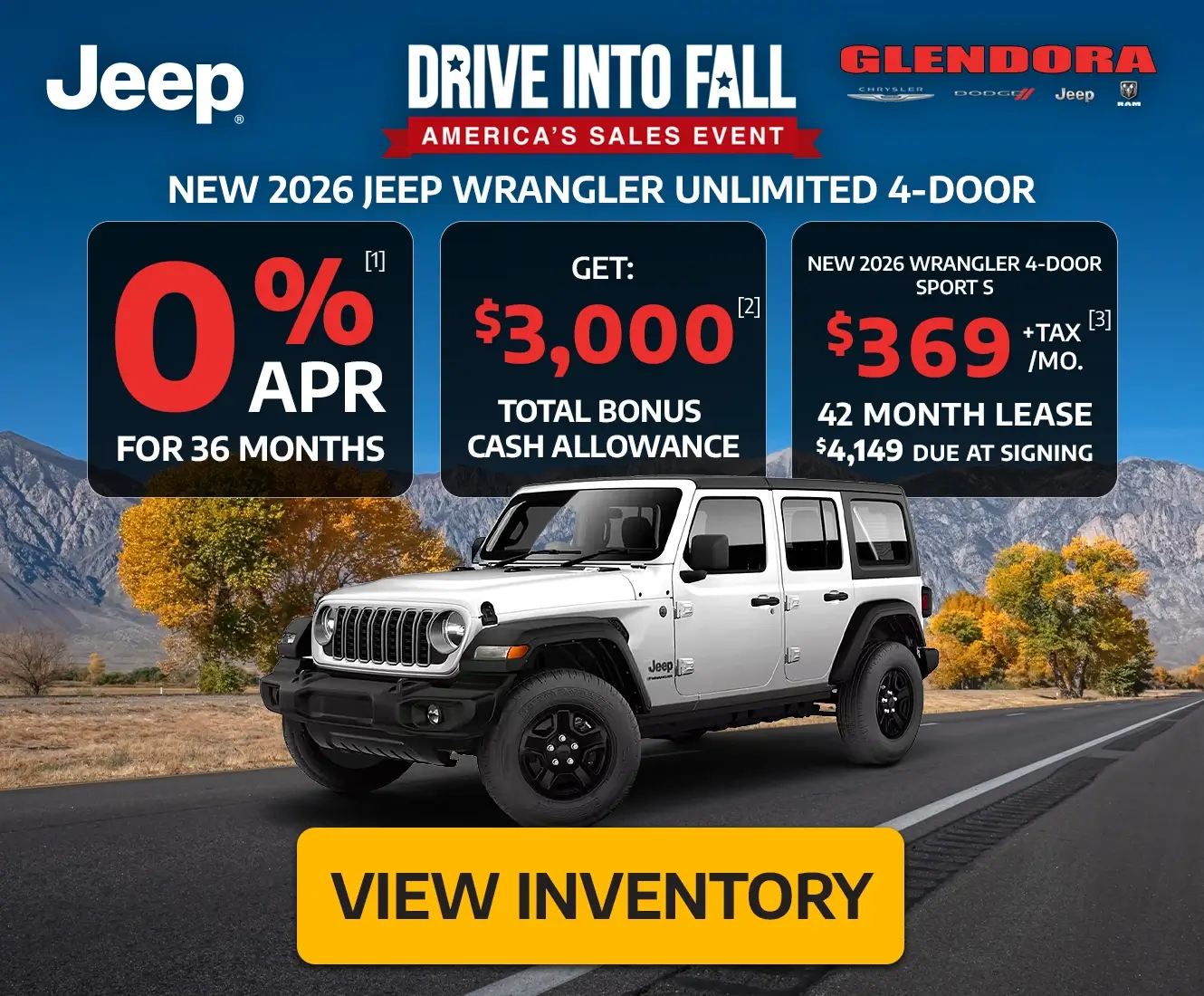 New 2026 Jeep Wrangler Unlimited 4-Door Specials